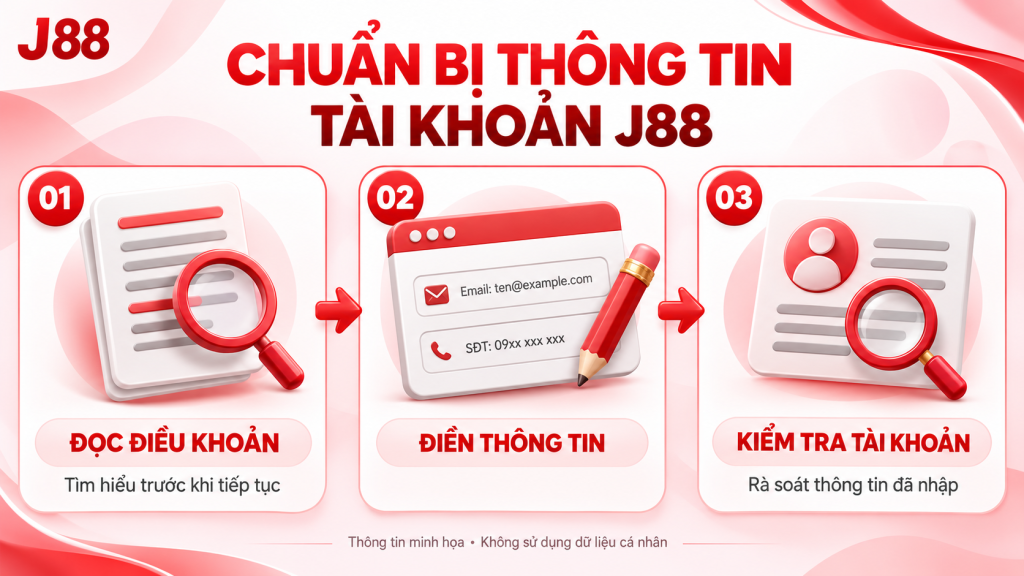 Ba bước chuẩn bị tài khoản J88